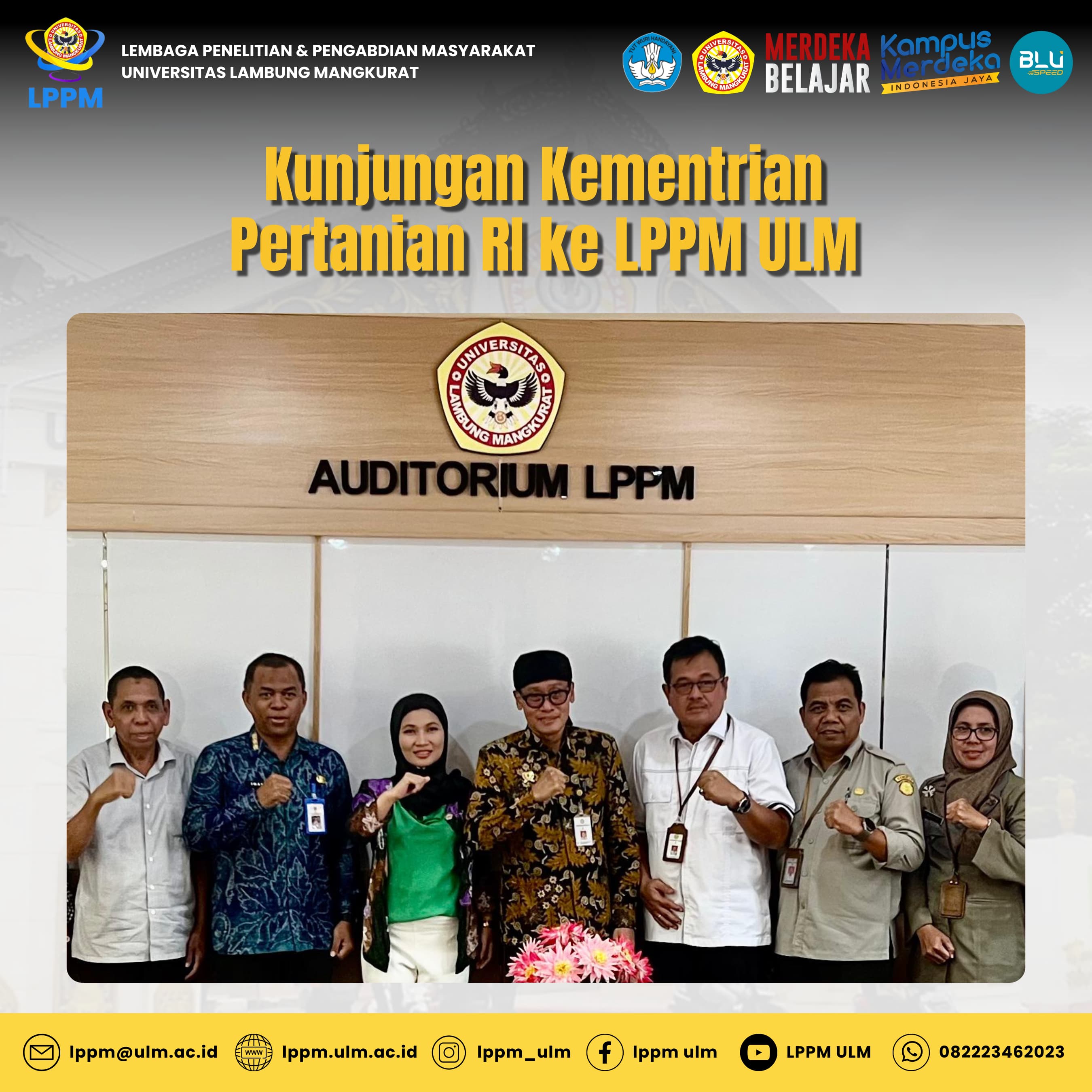 Gambar Kunjungan Kementrian Pertanian RI ke LPPM ULM